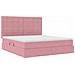 Letto con contenitore e materasso Rosa 180 x 200 cm Velluto - Foto miniatura 5