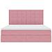 Letto con contenitore e materasso Rosa 180 x 200 cm Velluto - Foto miniatura 7