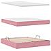 Letto con contenitore e materasso Rosa 180 x 200 cm Velluto - Foto miniatura 8