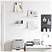 Scaffale da parete 4 pcs Marmo Bianco 40 x 9 x 3 cm - Foto miniatura 4