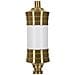 Lampada Da Terra Whity Glam In Metallo Ottone E Tessuto Bianco Ø41x160 Cm - Foto miniatura 2
