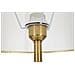 Lampada Da Terra Whity Glam In Metallo Ottone E Tessuto Bianco Ø41x160 Cm - Foto miniatura 3