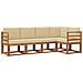 Set di divani con cuscino 5 pcs Naturale e Beige - Foto miniatura 1