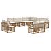 Set di divani da esterno 13 pcs Naturale e Bianco Crema - Foto miniatura 1