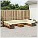 Set divani con cuscino 11 pcs Legno di Acacia Massello - Foto miniatura 2