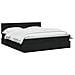 Letto ottomano con materasso Nero 180 x 200 cm Tessuto - Foto miniatura 3