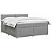 Letto box spring con materasso Grigio Chiaro 140 x 200 cm - Foto miniatura 3