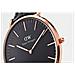 Orologio Uomo Oro Rosato Classic Black Cornwall Cinturino Tessuto Dw00100148 - Foto miniatura 3