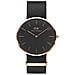 Orologio Uomo Oro Rosato Classic Black Cornwall Cinturino Tessuto Dw00100148 - Foto miniatura 9