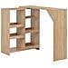 Tavolo da Bar con Scaffale Mobile Rovere 138x39x110 cm - Foto miniatura 1