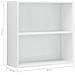 Libreria A 2 Ripiani Bianco Lucido 80x30x76,5 Cm In Truciolato - Foto miniatura 6