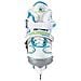 Per Bambini In Poliammide Nijdam Stivale Semi Rigido Regolabile Figure Skate, Bambino, 3140-wze-35-38, White / silver / emerald, 35-38 - Foto miniatura 3