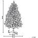 Albero Di Natale Artificiale Ricoperto Di Neve 120 Cm Bianco Foraker - Foto miniatura 3