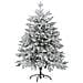Albero Di Natale Artificiale Ricoperto Di Neve 120 Cm Bianco Foraker - Foto miniatura 1
