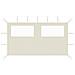 Parete Con Finestre Per Gazebo 4x2 M Crema - Foto miniatura 1