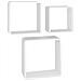Mensole A Cubo Da Parete 3 Pz Bianco In Mdf - Foto miniatura 2