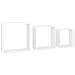 Mensole A Cubo Da Parete 3 Pz Bianco In Mdf - Foto miniatura 3