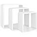 Mensole A Cubo Da Parete 3 Pz Bianco In Mdf - Foto miniatura 4