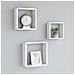 Mensole A Cubo Da Parete 3 Pz Bianco In Mdf - Foto miniatura 1