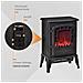 Camino Elettrico Con Effetto Fiamma, Temperatura Regolabile Copertura 20-25mq - Nero - Foto miniatura 2
