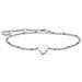 Bracciale A Forma Di Cuore Con Sfera In Argento Sterling 925 E Argento, Colore: Argento, Cod. A1991-001-21-l19v - Foto miniatura 1