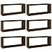 Mensole Cubo Muro 6pz Rovere Marrone 60x15x23 Legno Multistrato - Foto miniatura 2