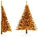 Albero di Natale Artificiale a Metà con Supporto Oro 120 cm PET - Foto miniatura 1