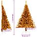 Albero di Natale Artificiale a Metà con Supporto Oro 120 cm PET - Foto miniatura 7