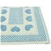Tappeto Bagno Doccia Spugna Tappetino Assorbente Cotone Pelo Corto Mod. Love O.b 45x60 Azzurro - Foto miniatura 2
