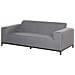 Set Lounge A 5 Posti In Tessuto Grigio E Struttura Nera Rovigo - Foto miniatura 2