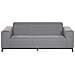Set Lounge A 5 Posti In Tessuto Grigio E Struttura Nera Rovigo - Foto miniatura 6