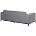 Set Lounge A 5 Posti In Tessuto Grigio E Struttura Nera Rovigo - Foto miniatura 7