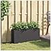 Fioriera Da Giardino Con 2 Vasi Nera 90x20x40 Cm In Polyrattan - Foto miniatura 3