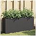 Fioriera Da Giardino Con 2 Vasi Nera 90x20x40 Cm In Polyrattan - Foto miniatura 1