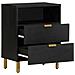 Comodino Nero 50x33x62 Cm In Legno Multistrato - Foto miniatura 2