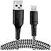 Cavo Usb - Lightning Intrecciato Bianco E Nero 1m Va0149 - Foto miniatura 1