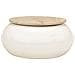 Tavolino Da Salotto Bianco 51x51x27 Cm Legno Massello Di Mango - Foto miniatura 2