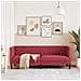 Poltrona Chesterfield A 3 Posti Rosso Vino In Similpelle - Foto miniatura 3