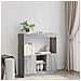 Credenza Grigio Sonoma 92x33x100 Cm In Legno Multistrato - Foto miniatura 3