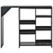Tavolo Da Bar Con Scaffale Mobile Nero 138x39x110 Cm - Foto miniatura 1