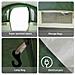 Tenda Familiare  con Finestre Tunnel Verde per 8 Persone Impermeabile - Foto miniatura 8