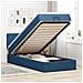 Pouf Letto con Materasso e LED Blu 90x200 cm in Tessuto - Foto miniatura 2