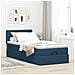 Pouf Letto con Materasso e LED Blu 90x200 cm in Tessuto - Foto miniatura 4