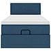 Pouf Letto con Materasso e LED Blu 90x200 cm in Tessuto - Foto miniatura 8
