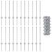 Recinzione a Maglie Metalliche con 22 Post in Argento 0.6x25 m Acciaio - Foto miniatura 4