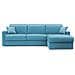 Chris Divano Letto Angolare Con Penisola In Simil Cotone T13 Azzurro - Foto miniatura 3