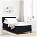 Letto box spring con materasso Nero 90 x 190 cm Tessuto - Foto miniatura 2