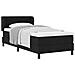 Letto box spring con materasso Nero 90 x 190 cm Tessuto - Foto miniatura 3