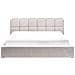Letto Contenitore Bouclé Baston 180 X 200 Cm Beige Chiaro - Foto miniatura 6
