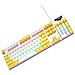 Tastiera Meccanica Cablata Retroilluminata Arcobaleno Interruttore Blu Hot-swappable 104 Tasti White+yellow - Foto miniatura 3